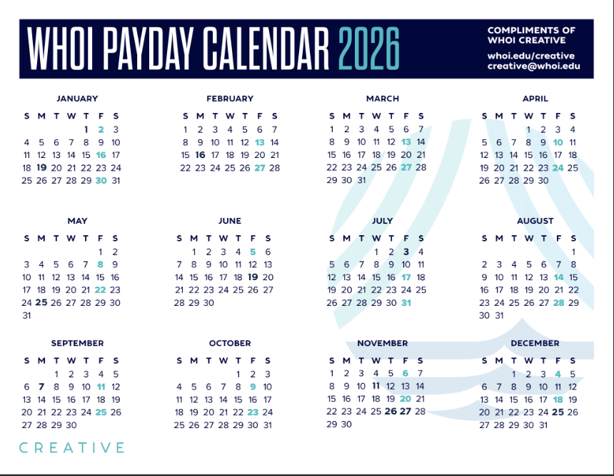 payroll calendar - click for PDF
