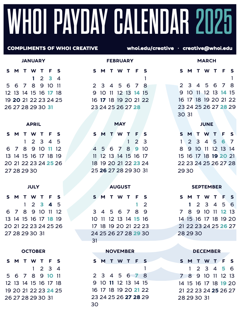 payroll calendar - click for PDF