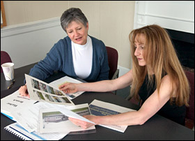 Carolyn Bunker (left) with Controller Stacey Medeiros