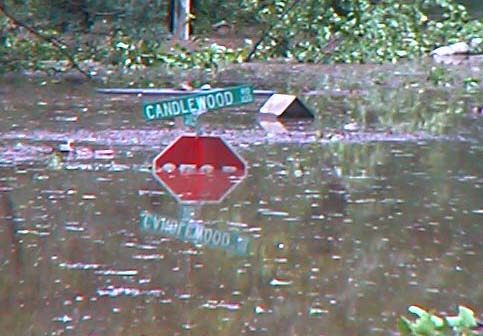 Hurricane Floyd flooding in Rocky Mount, NC, September 1999