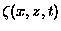 $\zeta(x,z,t)$