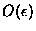 $O(\epsilon)$