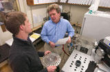 Curry and Lund with the mass spec