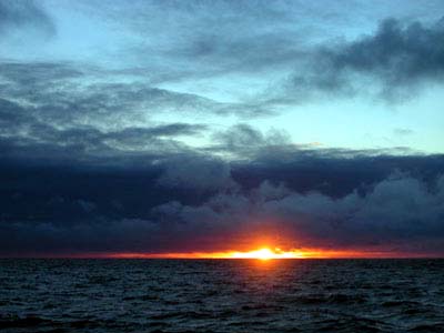 sunset on the Bering Sea