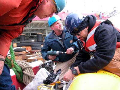 preparing the moored profiler