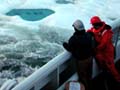 ship’s propellers temporarily clear the ice