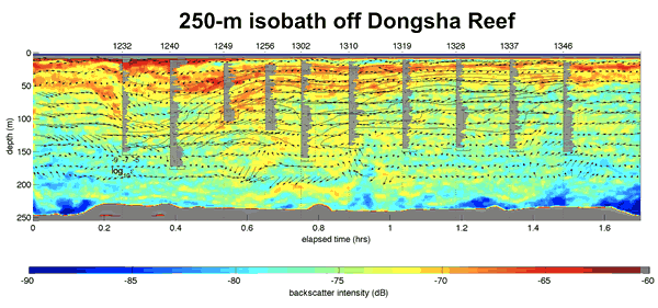 250m isobath off Dongsha Reef