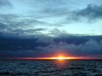 sunset on the Bering Sea