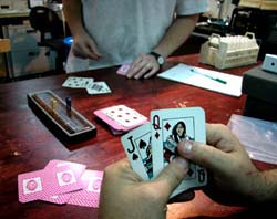 playing cribbage