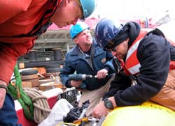 preparing the moored profiler