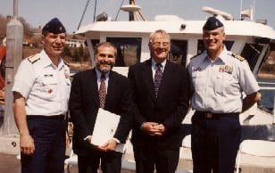 George Naccara, Robert Gagosian, Richard Pittenger, and Captain Russ Webster