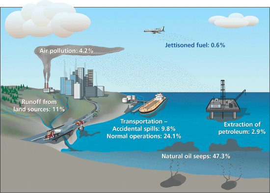 water pollution oil spills effects