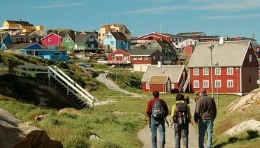 Strolling through an Arctic Town
