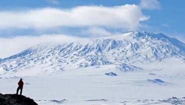 Snowy volcano
