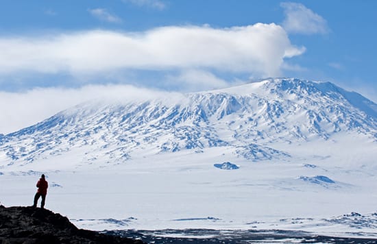 Snowy volcano