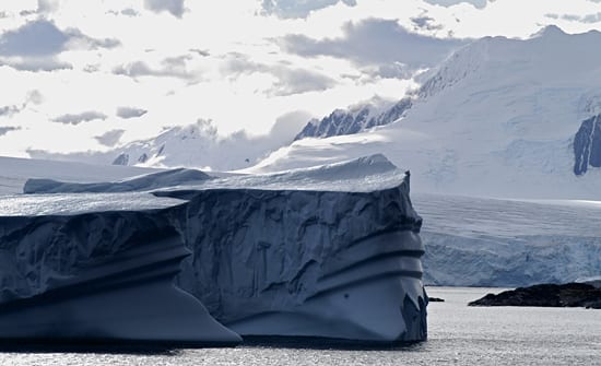 Blue ice sculpture