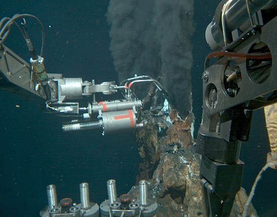 Rustoleum around hydrothermal vents