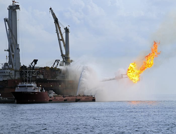 Flaring off in the Gulf