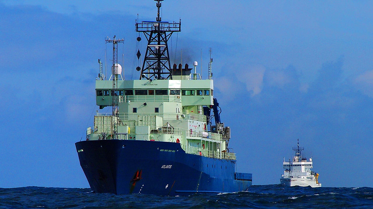 Two Ships Passing