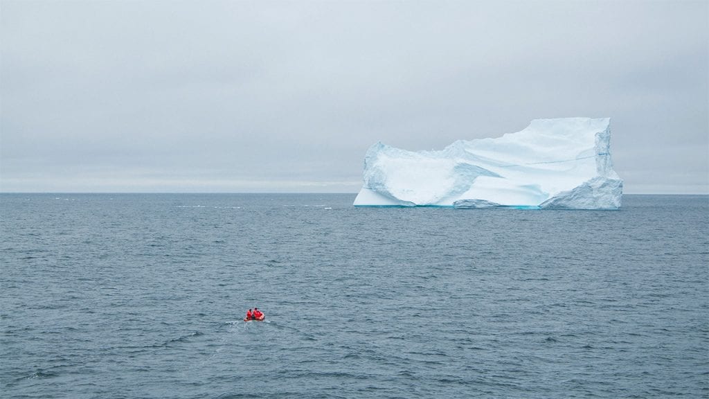 Red Boat, White Ice, Blue Sea