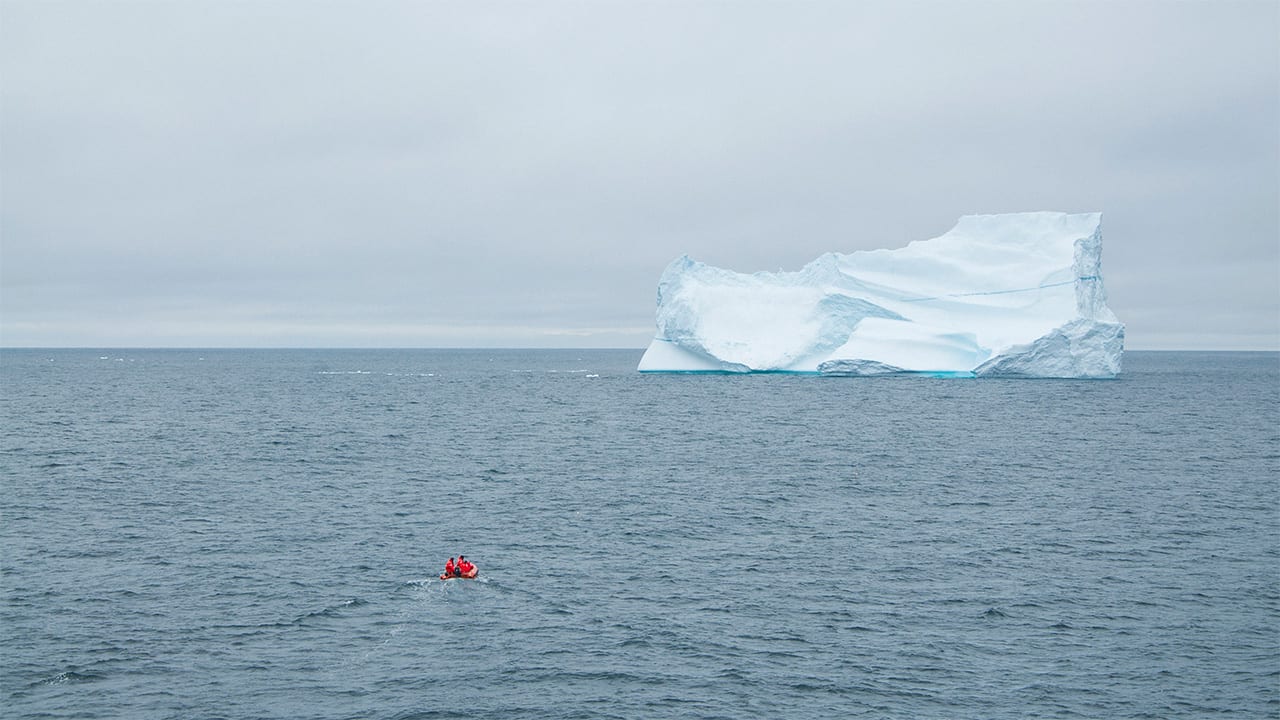Red Boat, White Ice, Blue Sea