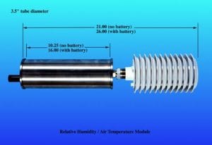 Relative humidity measurements are made with a Rotronic MP-101A sensor. (Courtesy of Robert Weller, Woods Hole Oceanographic Institution)