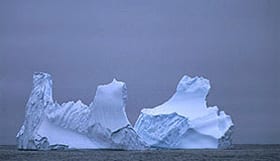 Arctic iceberg in the North Atlantic. 