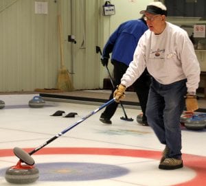 Ralph Vacarro curling.