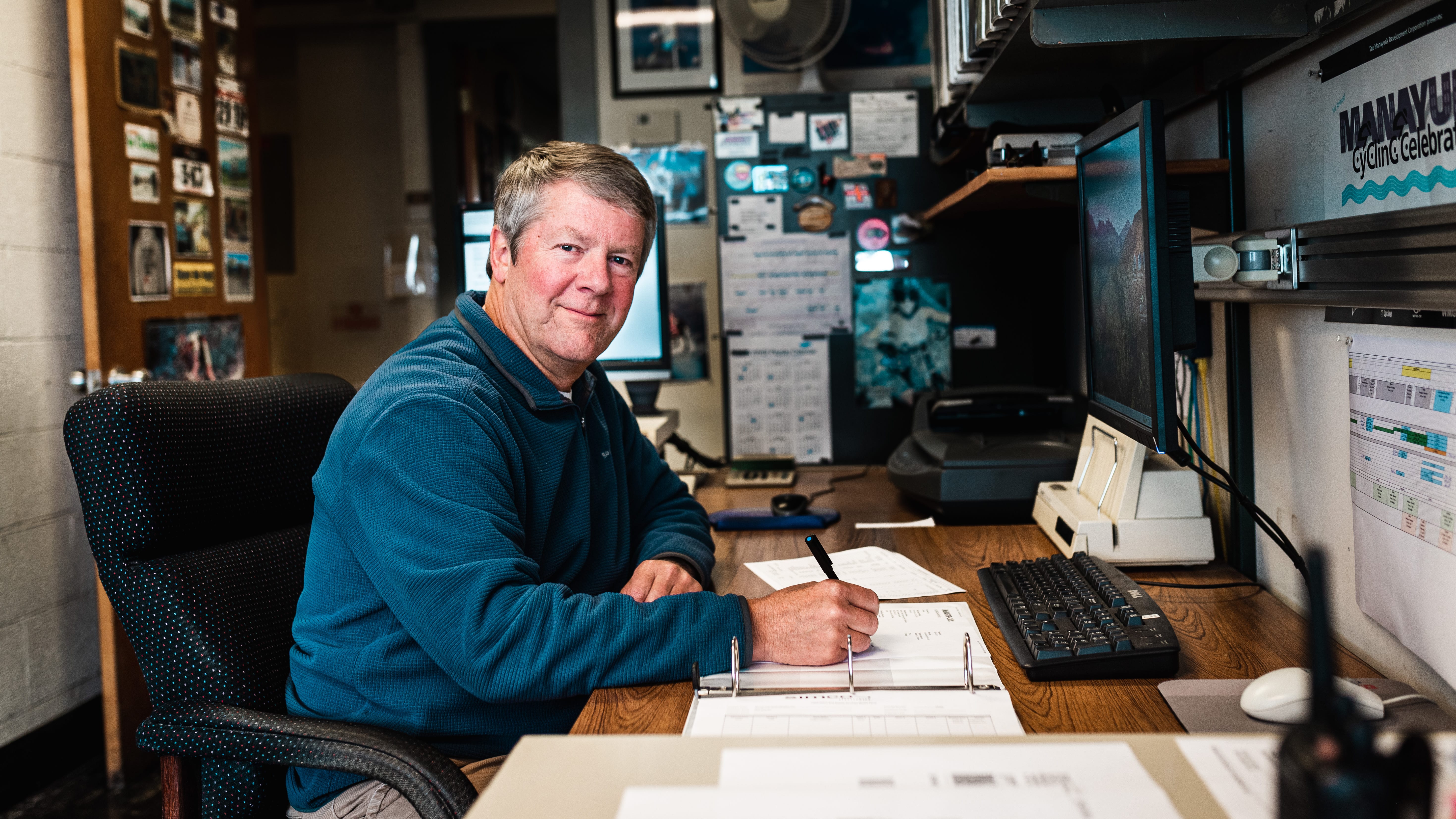 Rick Chandler, one of WHOI's longest-serving employees, oversees support for the Alvin Group. (Photo by Daniel Hentz, Woods Hole Oceanographic Institution)