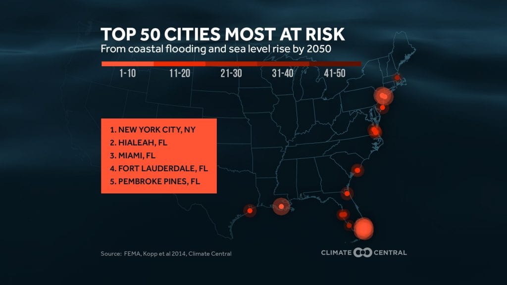 Climate Central sea level rise graphic