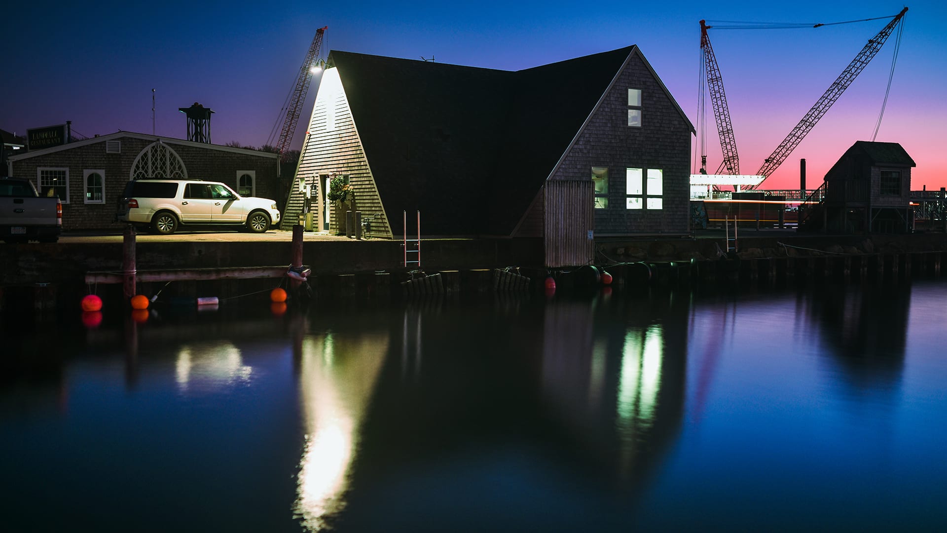 Dyer's Hangar sits just five feet above resting sea level in Woods Hole (© Daniel Hentz Photography)