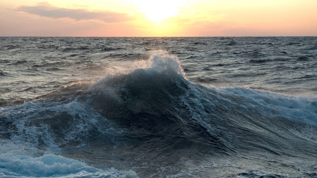 Surface waves forming in the Gulf of Mexico