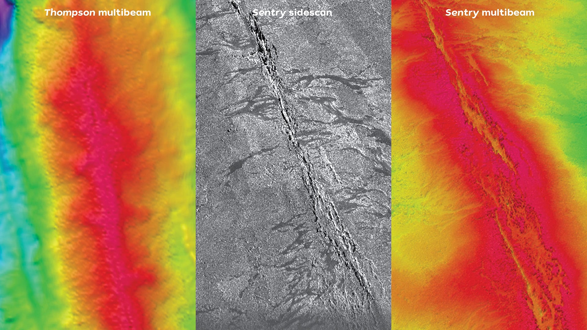 old and new bathymetry