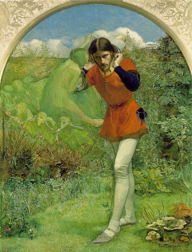 "Ferdinand lured by Ariel" by John Everett Millais, 1850.