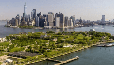 WHOI has been selected as part of two teams in the final stretch to help build a center for climate change and resiliency research on Governors Island, New York City. Photo credit: Governors Island Trust 