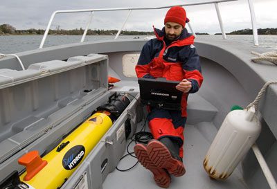 Remus mission in harbormaster's boat