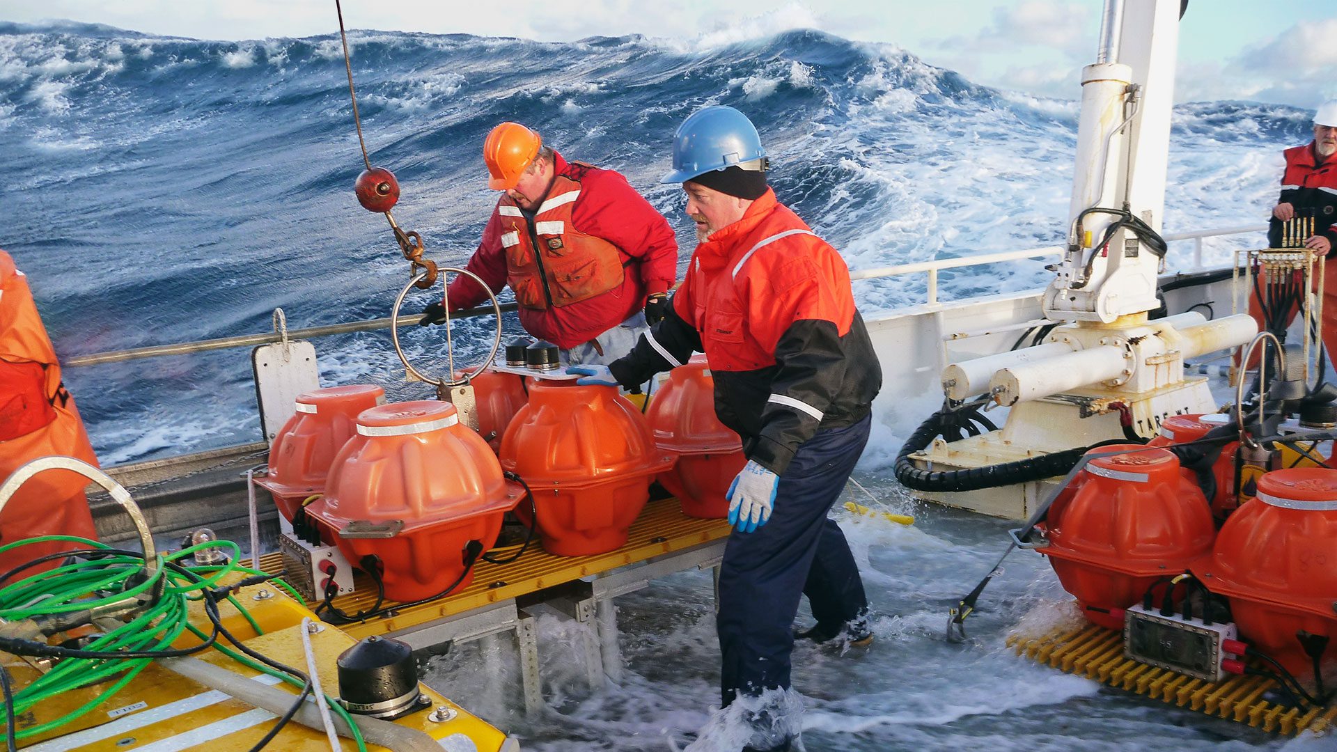 ocean bottom seismometers deployment