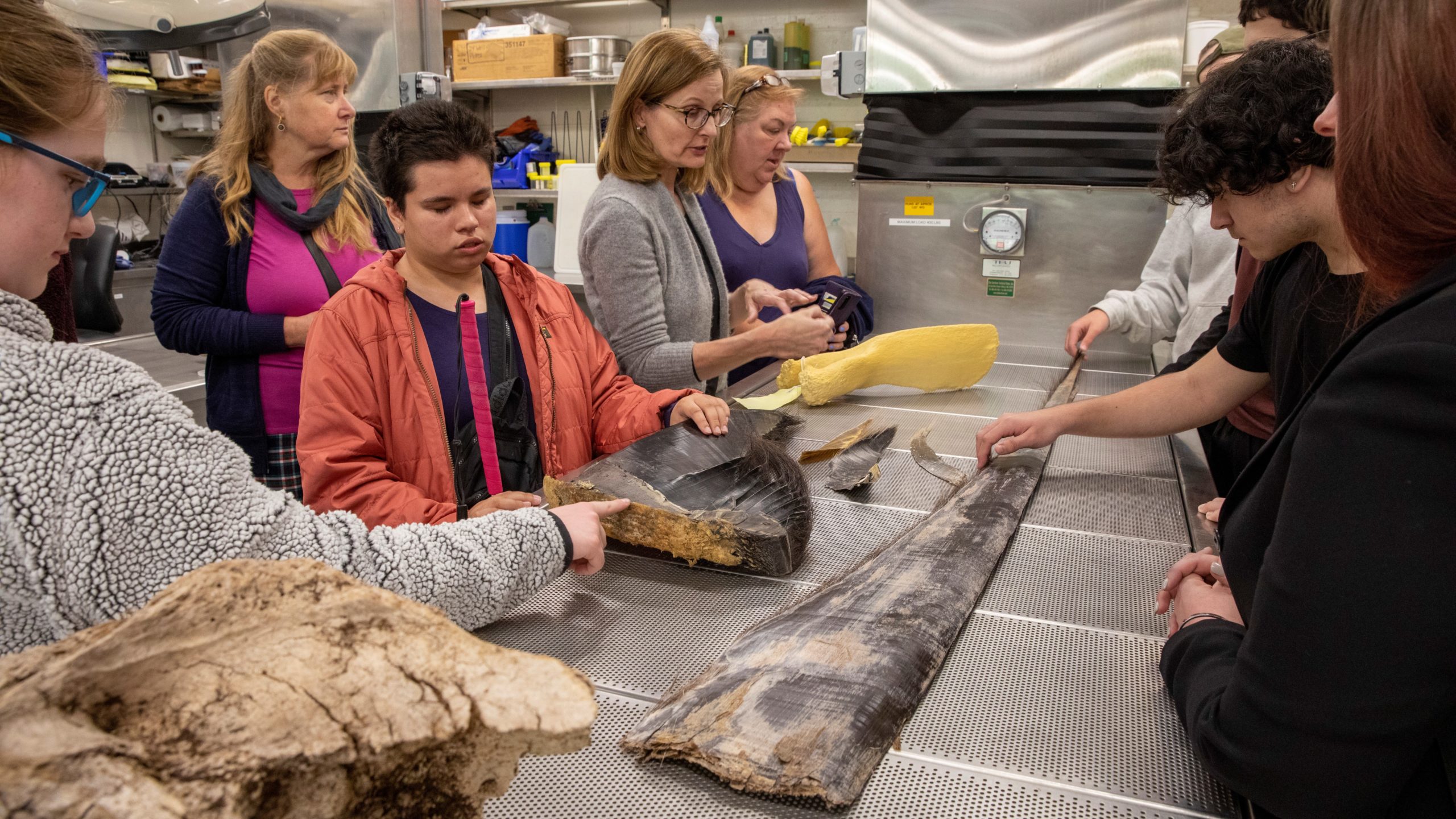 The Perkins School for the Blind students spent the day at WHOI, engaging in STEM learning through sound and touch.