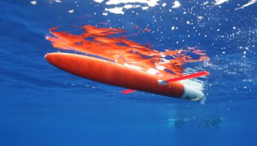 WHOI oceanographers use Spray gliders to make measurements below the ocean surface across the Gulf Stream, and to complement satellites that routinely measure water temperature at the ocean surface. (Photo by Robert Todd © Woods Hole Oceanographic Institution)