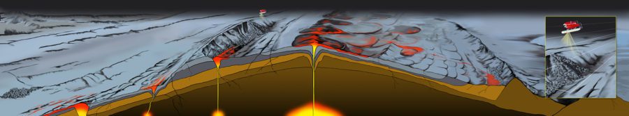 Deep Ocean Ridge System cross-section with AUV ABE insert | Woods Hole ...