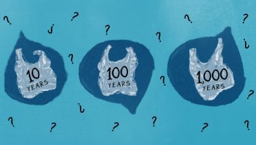 Lifetime of plastics illustration