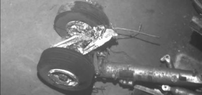 Landing gear from Air France Flight 447 photographed from a REMUS 6000 autonomous underwater vehicle (AUV). (BEA/Woods Hole Oceanographic Institution)