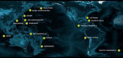 Global map of trenches