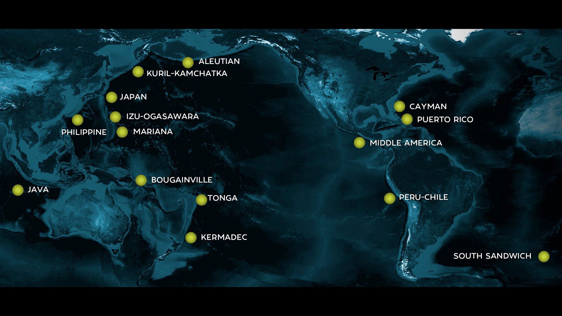Global map of trenches