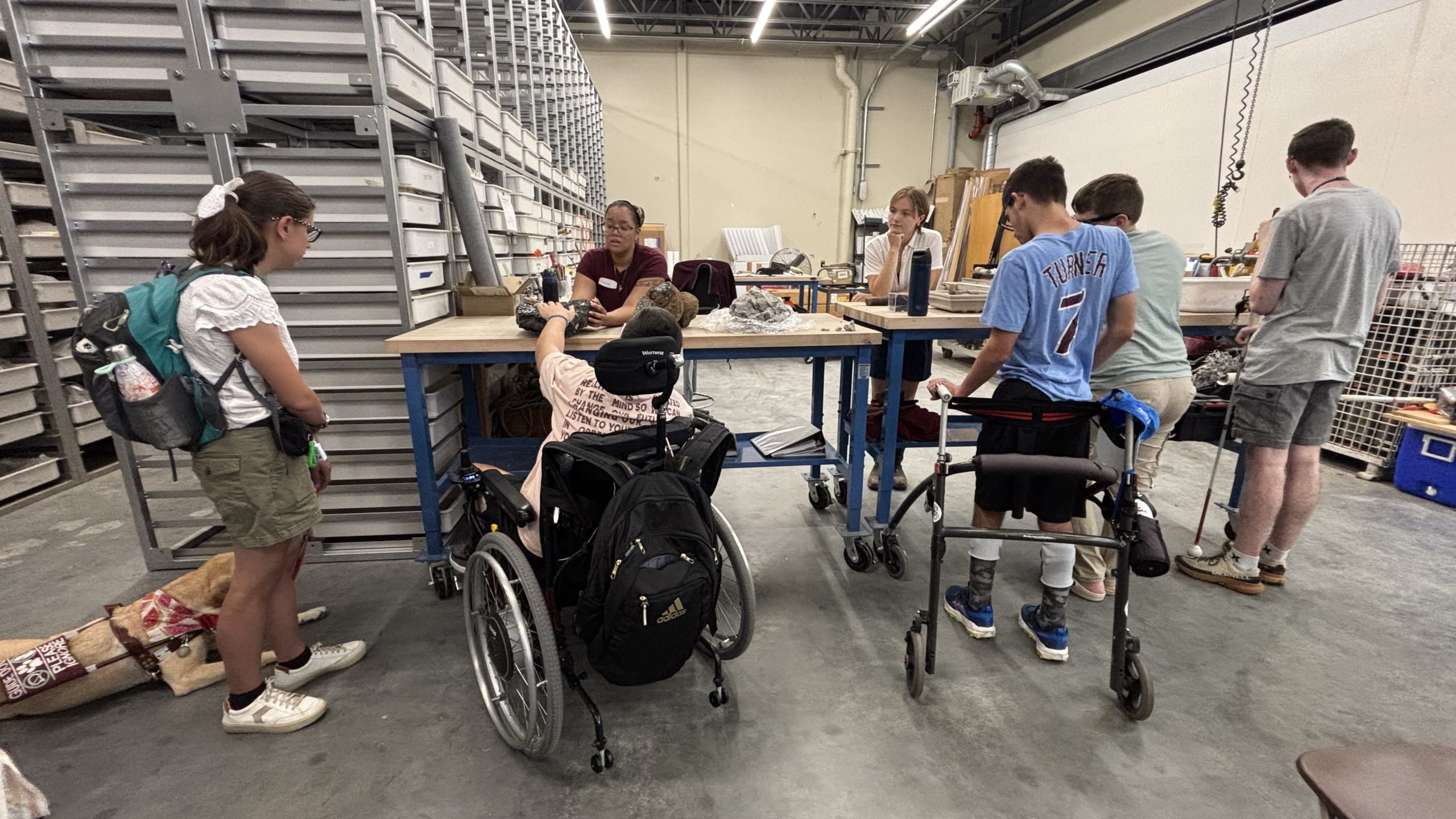 Perkins School students visit WHOI’s Seafloor Samples laboratory