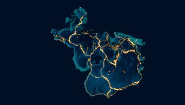Spilhaus-3Dbathymetry_BlueLand-platesandvents-16x9