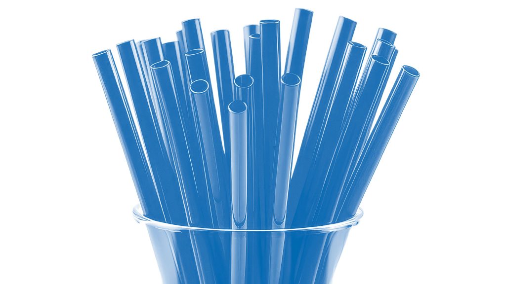 blue straws