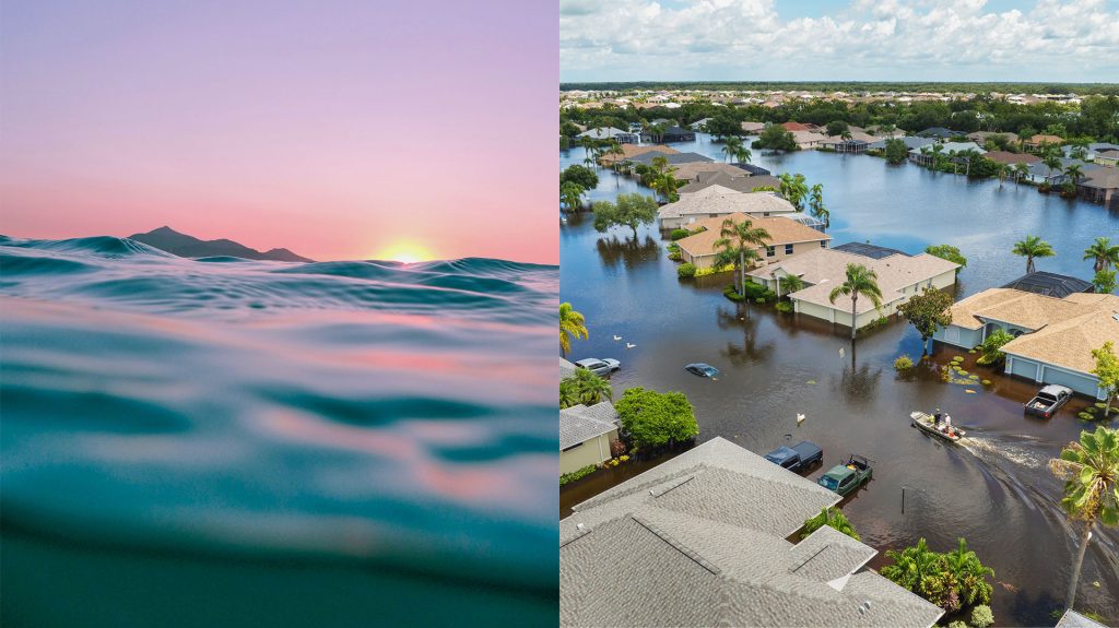 A neighborhood in Sarasota 
experiences flooding after Hurricane Debby passed through in 2024. (Photo by Bilanol, iStock)