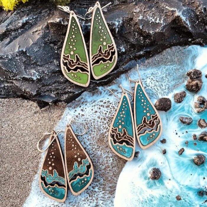 A sampling of Kaligo Designs earrings
