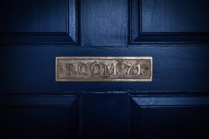 The entrance to Room 71. (Photo by Daniel Hentz, © Woods Hole Oceanographic Institution)